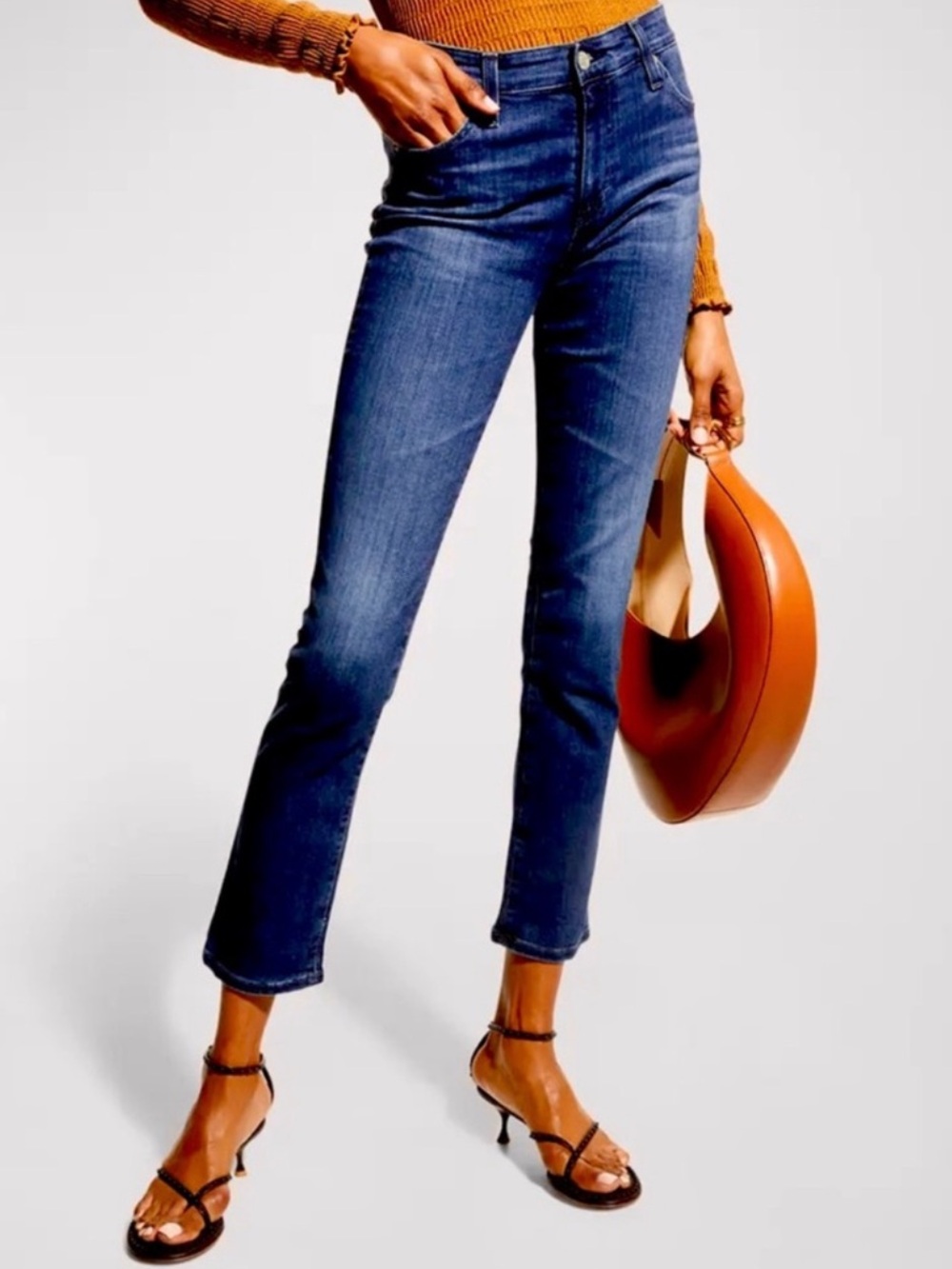 NWOT Ag Adriano Goldschmied Mari High Rise Slim Straight Ankle Jeans